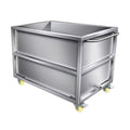 Stainless steel square storage box movable water storage tank industrial water storage bucket trolley stewing bucket soaking pool