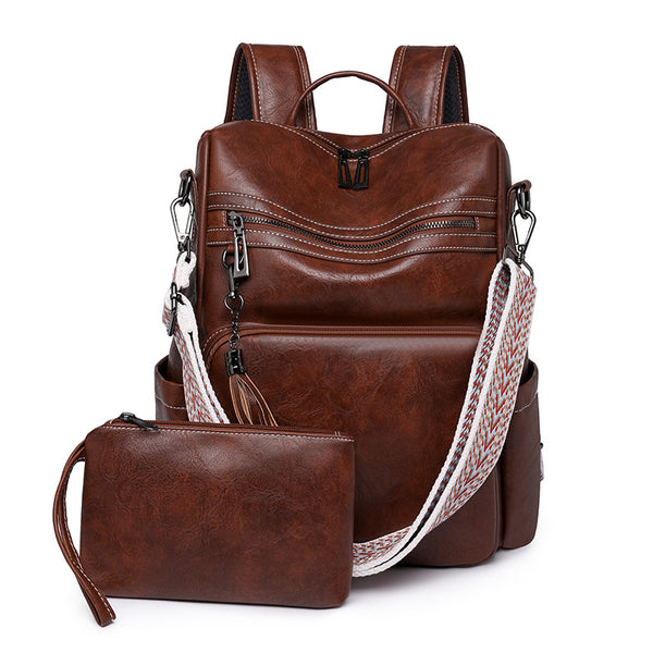背包双肩女轻便跨境复古双肩背包 大容量双肩背包 backpack