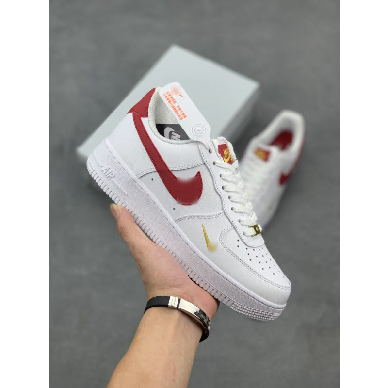 Putian high version air force one af1 white shoes wheat color pure original version black warrior men's shoes black sneakers