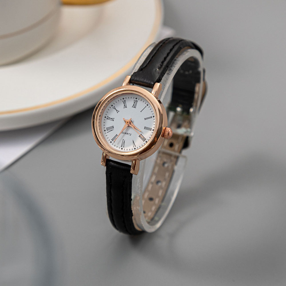 cross-border nicheaccessible luxuryelegant women's quartz watch student exam fashion niche round watch