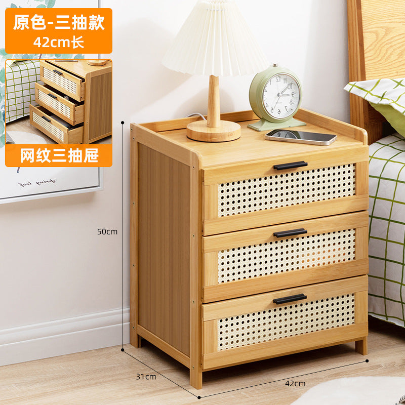 Bedroom bedside table accessible luxury small for home ultra-narrow bedside cabinet bedside storage cabinet modern casual side cabinet