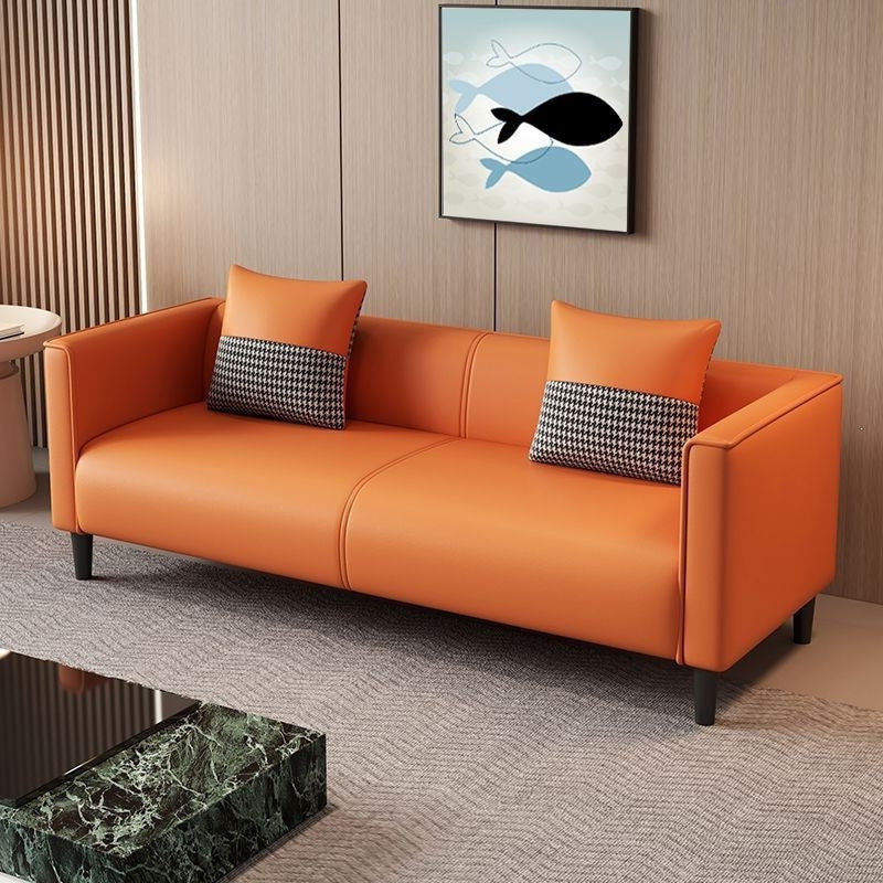 Living room sofa small apartment cat scratching leather sofa casual rental house b&b bedroom apartment combination lazy sofa no