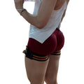 Best sellingdfyne original 28-color three-section waist pleated hip lift low-waist fitness seamless three-quarter pants yoga shorts for women