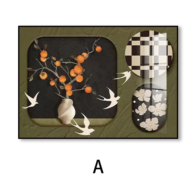 Medieval style meter box decorative painting household occlusion distribution box power box switch box signal box no punching pictures