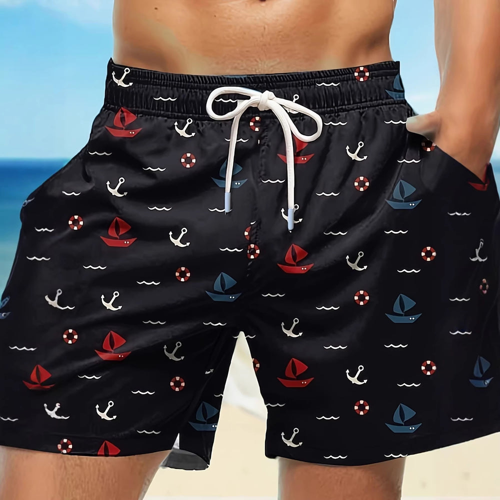 trending men's swim trunks, quick-dry swim shorts, casual athletic beach shorts, new european and american styles