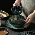 Japanese style ceramic bowls, plates, household high-looking rice bowls, soup bowls, dish sets, ins kiln turned into retro