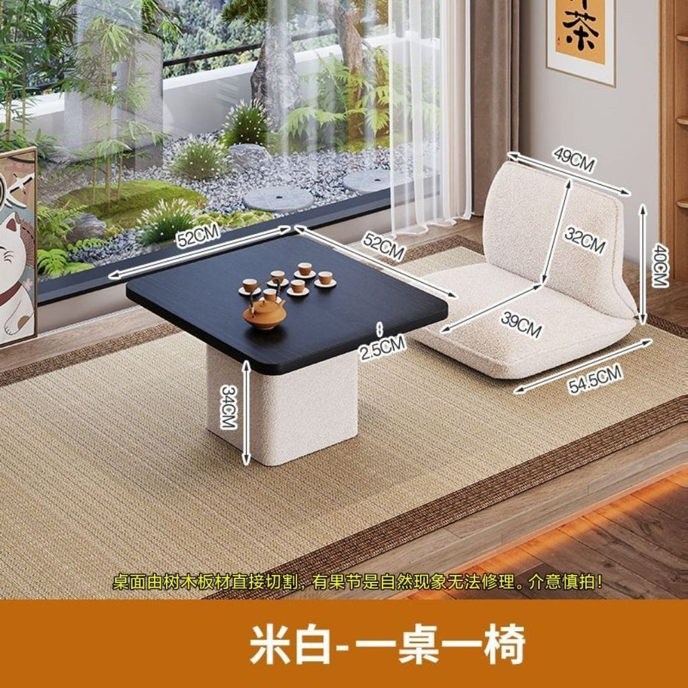 Popular tatami lazy sofa tea table combination balcony back chair bedroom window seat cushion bay window chair small coffee table