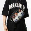 Painful bag two-dimensional two-piece set can be double-backed or single-backed detachable multi-functional pvcflap pocket pantsdiy large-capacity school bag
