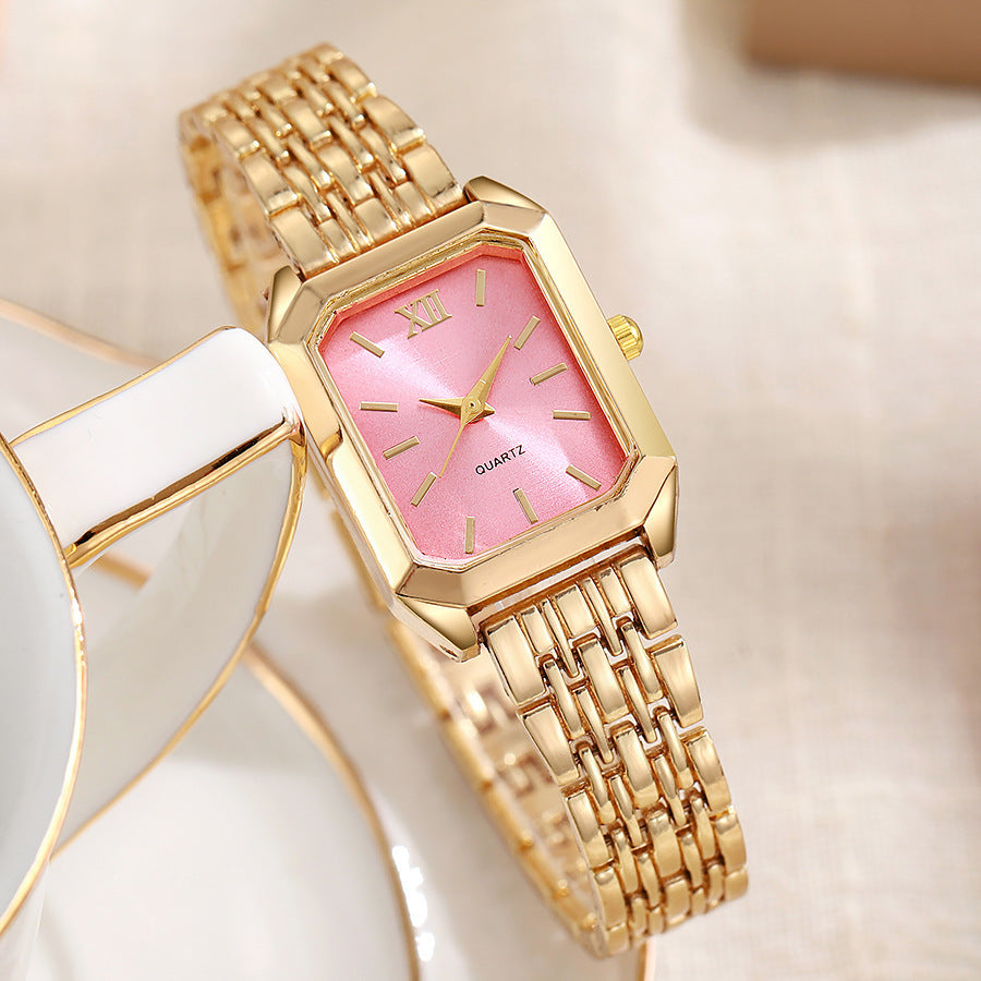 2025 new luxury dial stainless steel band women's watch - student fashion minimalist square quartz wristwatch - wholesale