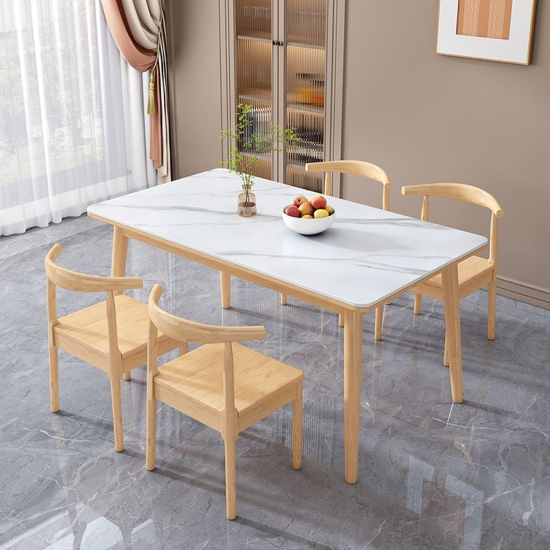 For home slate dining table and chair combination scandinavian dining table and chair restaurant solid wood dining table table and chair rectangular table and chair