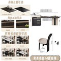 【premium three-hole fixed】solid wood island table + 4 bread chairs set