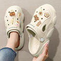 Cartoon nurse clogs women's summer outdoor wear internet celebrity 2024 new non-slipthick sole toe beach sandals