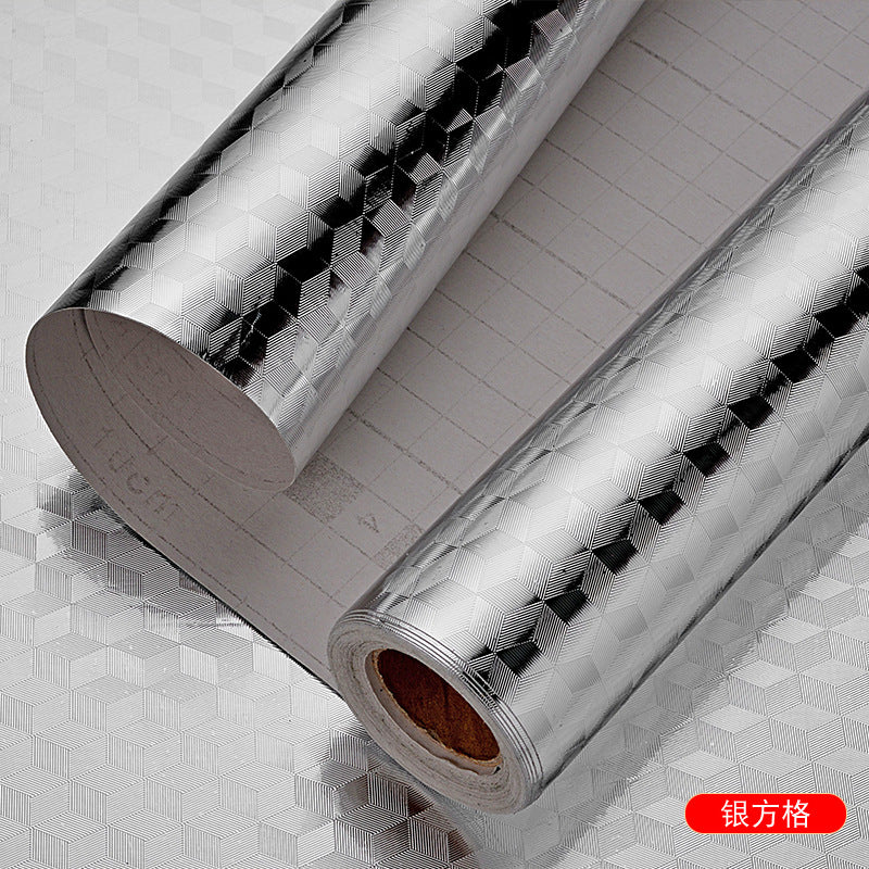 Customized self-adhesive kitchen oil-proof sticker waterproof and high temperature resistant stove cabinet moisture-proof thickened aluminum foil tinfoil wholesale