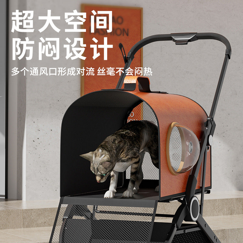 Inlair pet stroller - lightweight, foldable, 2-in-1 design for small to medium dogs and cats. specifically designed for dogs and cats