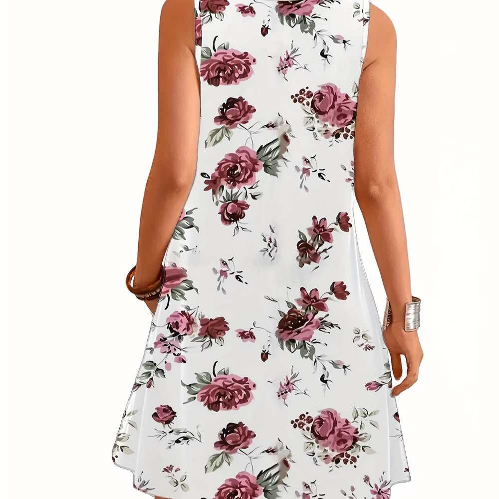 wholesale women's short-sleeved dresses, fashionable women's dresses for spring, summer, and autumn, new cross-border printed designs