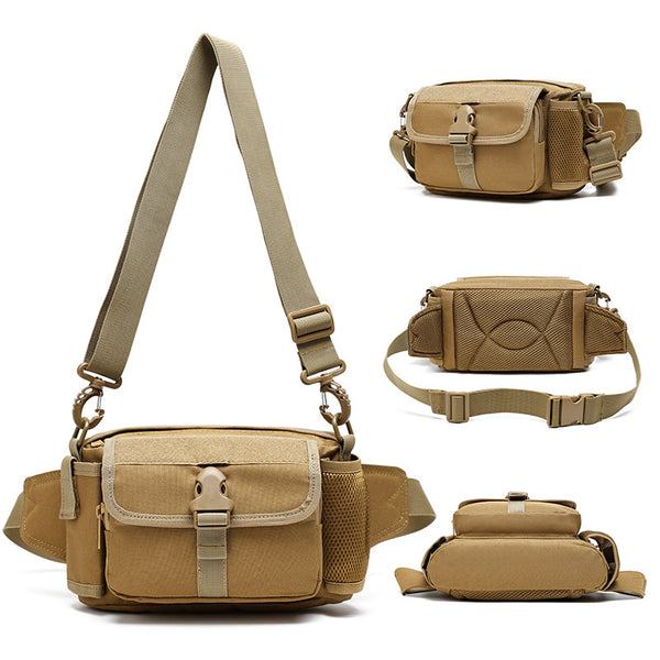 New Multifunctional Outdoor Tactical Fanny Pack Carry-on Kettle Cover Oblique Span Bag Luya Shoulder Bag Cycling Slingshot Bag