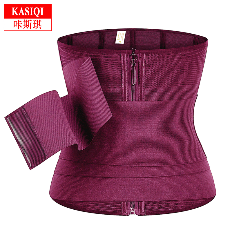 Detachable strap tight waistband abdominal belt sports shaping zipper waist clip waist support belt body shaping garment for women