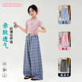 【ultra-thin plaid】new summer collection: versatile, breathable, and refreshing casual pants for kids - style 2615