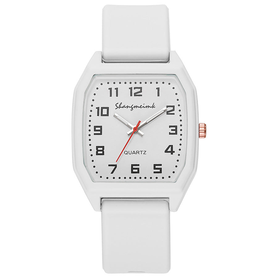 2025 new creative silicone strap student watch minimalist niche women's quartz watch wholesale silicone straps