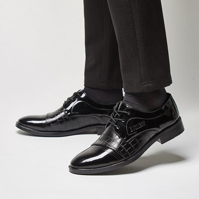 Multiple styles of leather shoes for men: casual, plus size, business formal, pointed toe lace-up wedding shoes - dropshipping available