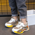 spring new arrival: kids' fashion tech light-up sneakers - boys' leather soft sole running shoes with led lights