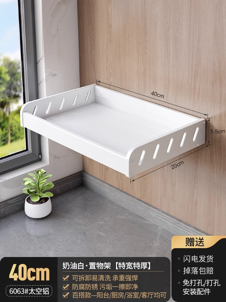 White balcony, washing machine rack above the laundry pool, no punching, wall hanging, living room, bedroom, flower storage shelf