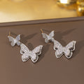 Er-30 silver butterfly earrings