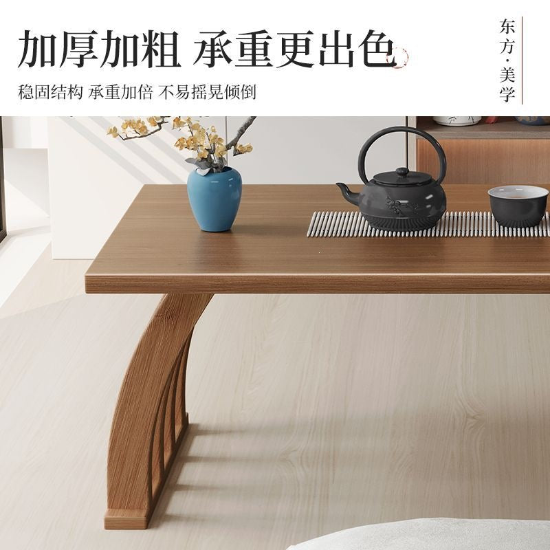 Bay window chinoiserie carpet tatami casual tea table window sill small coffee table bamboo low table kang table for home balcony