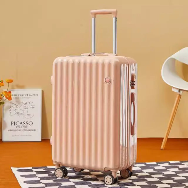 Luggage box for women, small 20inch pull rod box, universal wheel 24inch male student, durable and strong password travel leather box