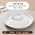 For homecreative dumpling plate shrimp plate with dipping vinegar dish grids dinner plate cold dishes snacks snacks plate commercial standard