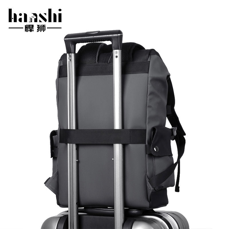 Cross-border men's fashion backpack leisure travel women's backpack high-end waterproof computer bag commuting light schoolbag