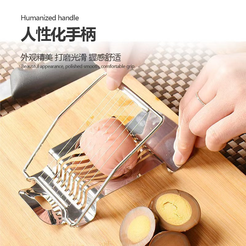 stainless steel egg slicer - multifunctional egg cutter for quick slicing, fancy egg cutting, and fruit slicing