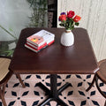 American retro solid wood square table and chair set - ideal for cafes, bubble tea shops, dessert parlors, western restaurants, and cocktail bars - commercial grade table