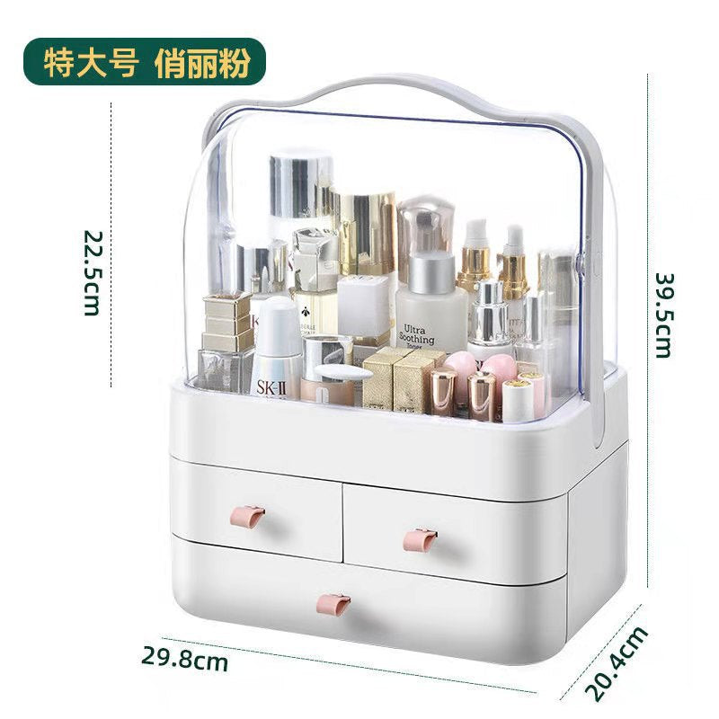 Cosmetics storage box, desktop dresser, drawer type, large-capacity dust-proof skin care products, lipstick, multi-layer finishing and storage