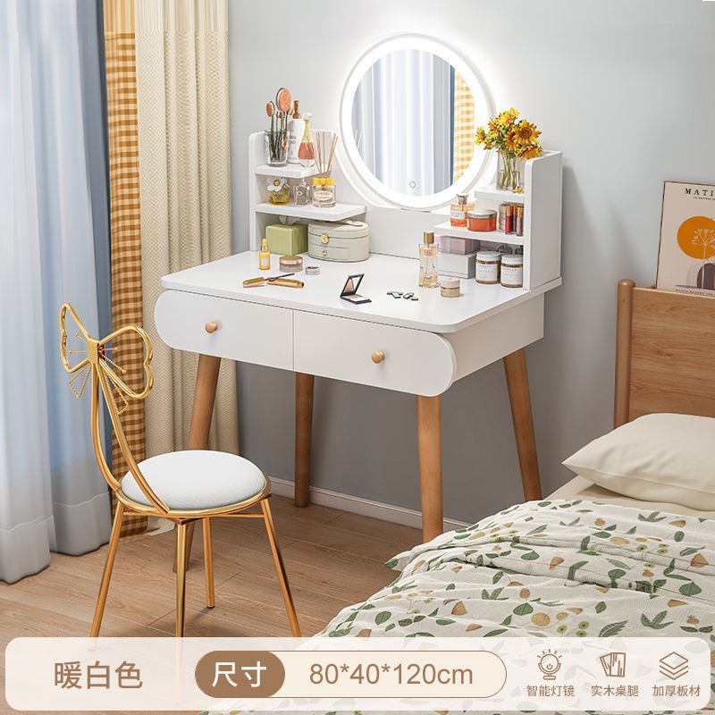 Modern minimalist vanity table - bedroom, small apartment, master bedroom - new light luxury style, trendy storage cabinet, all-in-one desk, makeup table