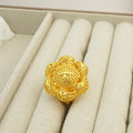 Women's fashion luxury hollow leaf ring adjustable size bridal wedding birthday party, christmas gift