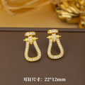 Er-11 gold horseshoe earrings