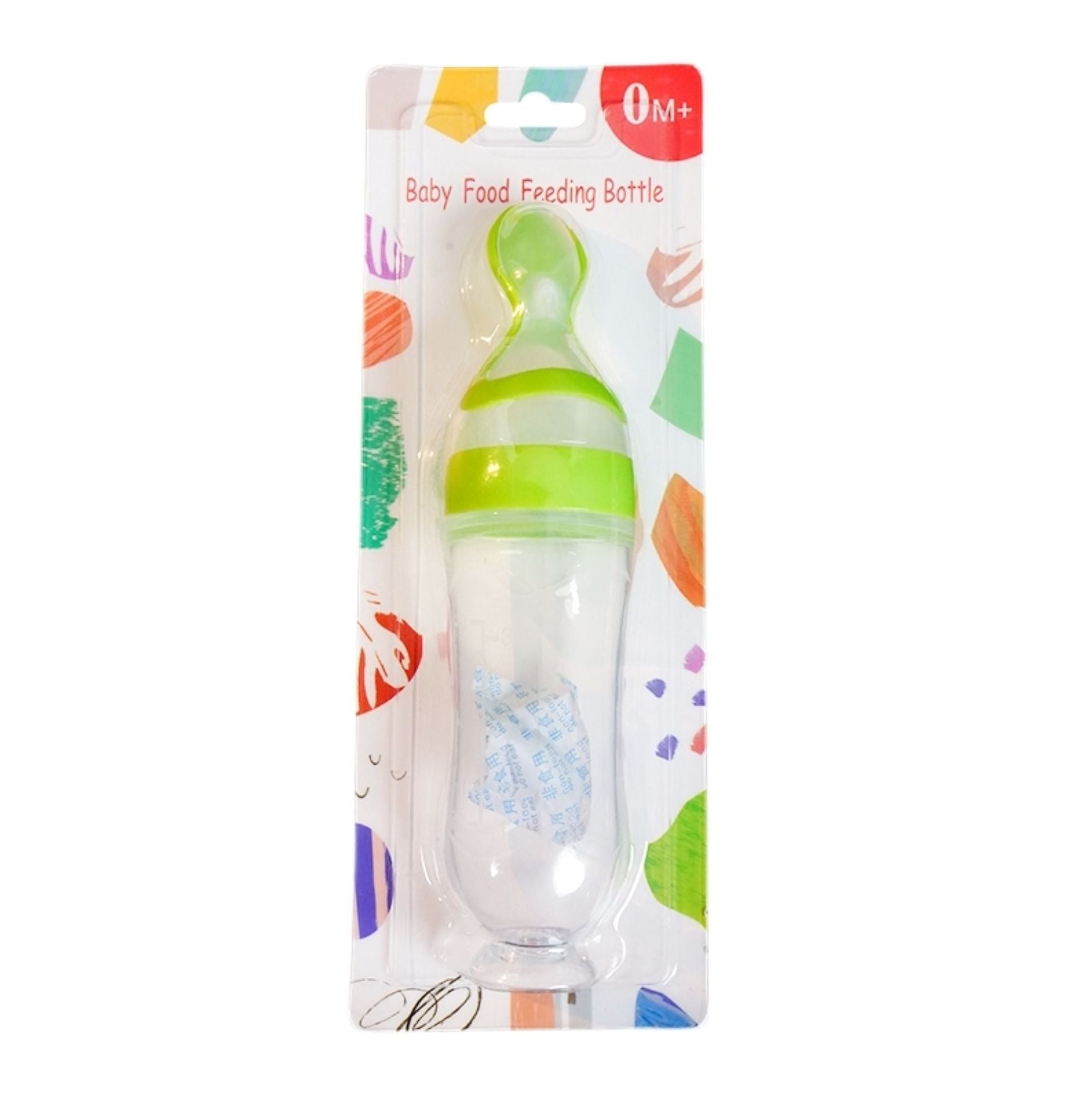 English card baby rice paste bottle baby silicone feeding bottle children's complementary food bottle rice paste spoon extrusion feeding spoon