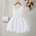 Girls' (toddler) dress, solid color summer outfit, sweet girl dress