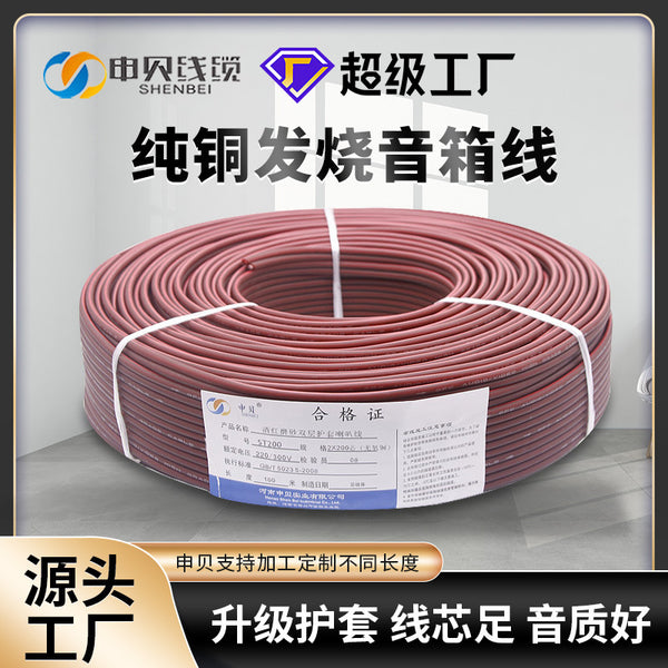 Audio cable manufacturer RVH200 core 400 oxygen-free copper audio cable, transparent gold and silver speaker cable, power amplifier speaker cable