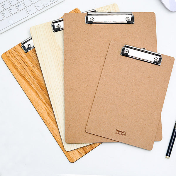 Wooden A4 file splint menu clip writing splint stationery board backing board cardboard wooden board clip student paper a5