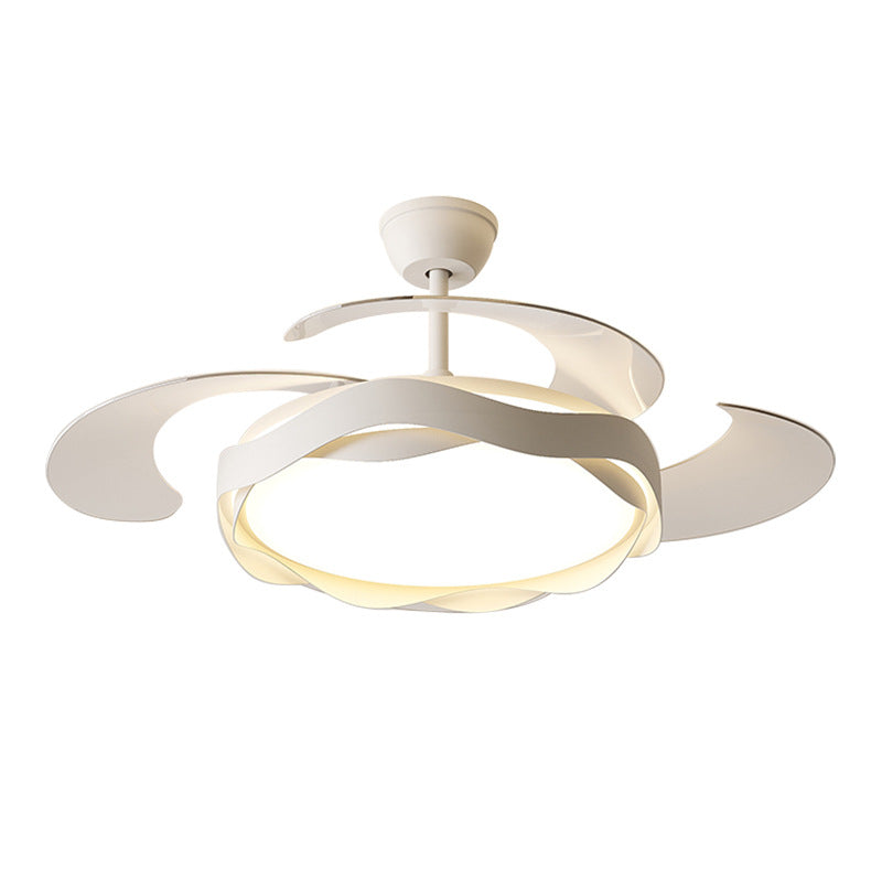 Intelligent Invisible Bedroom Fan Light Restaurant New Fan Chandelier Guangdong Zhongshan Lighting Electric Fan Light Ceiling Fan Lighting