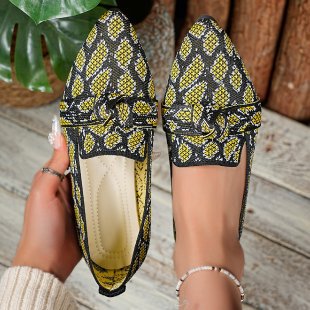 Exportplus sizelightweight pointed toe bean shoes for women spring autumnew arrivalbowsplaidcasualflatsin stockwholesale