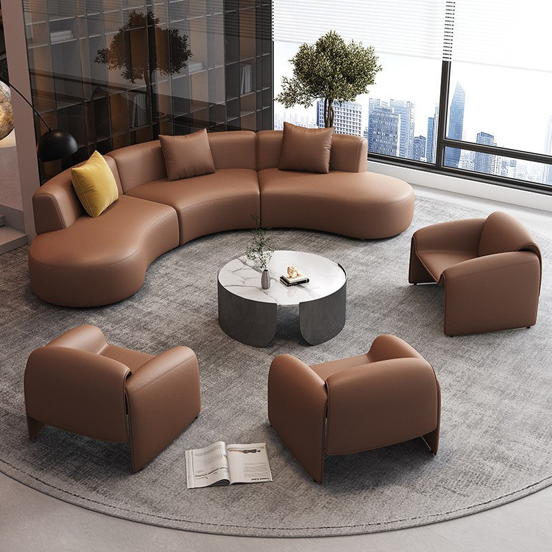 Luxury office reception sofa set, coffee table, hotel lobby seating area sofa, new beauty salon sofa