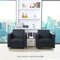 Office sofa and coffee table set - genuine leather, ideal for car dealerships (4s stores), customer waiting areas, reception rooms - minimalist modern design