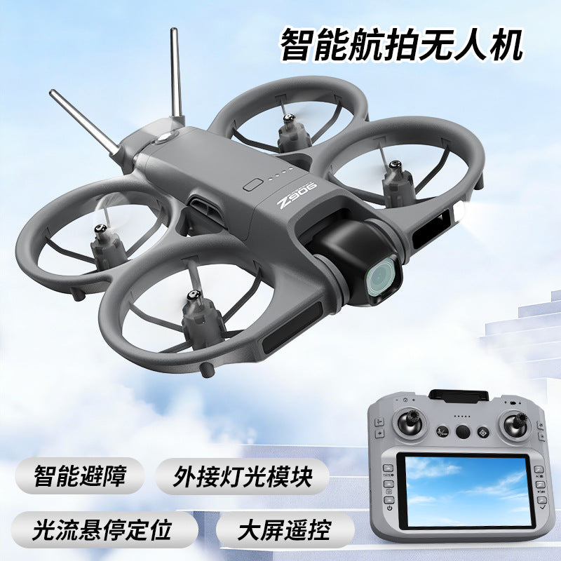 z906 drone with 4.3inch screen control, strong magnetic all-inclusive anti-collision optical flow hd aerial photography remote control aircraft