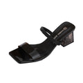 Rhinestone clear chunky heel sandals women's summer 2025 new french fashion square toe open toe fairy thong sandals