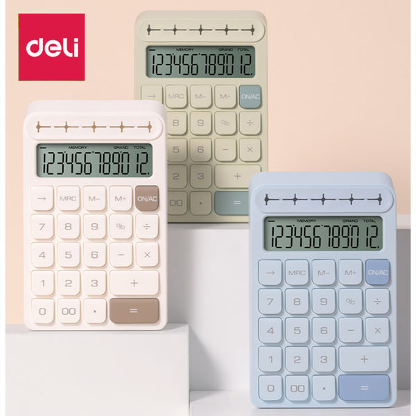 Deli TE37 desktop calculator high value female widescreen cute multi-function repository computer wholesale
