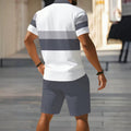hot-selling men's polo shirt set, new summer two-piece casual short-sleeve and shorts set, dropshipping available