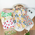 Girls' summer floral dress - trendy bubble sleeve sundress for kids - stylish cartoon print dress